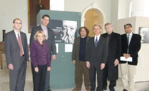 (L-R) State Representative Jason Lewis (Middlesex 31), Governor's Council member Marily Pettito Devaney, State Representative Peter Koutoujian (Middlesex 10), photographer Levon Parian, State Representative Jon Hecht (Middlesex 29), ALMA curator Gary Lind-Sinanian, and Ara Nazarian at the "iwintess" exhibit