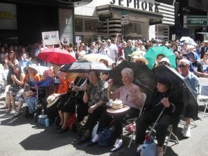 Genocide survivors at the Times Square commemoration