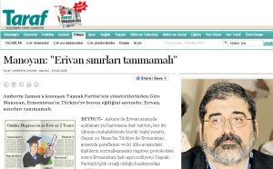 Taraf later changed the title of the article in its online version.
