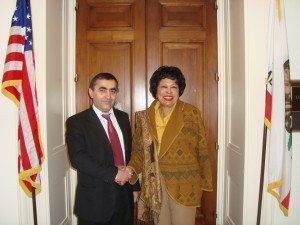 Rustamyan with Rep. Diane Watson (D-Calif.)