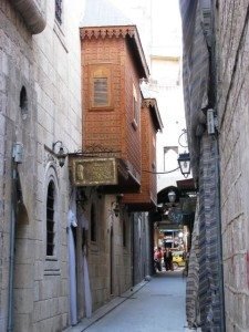 An Aleppo street before the war in Syria.