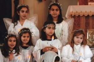 Children at St. Gregory Armenian Church participate in Christmas pageant.