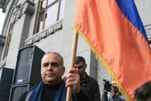 Hovannisian in Freedom Square last month. (Photo: The Armenian Weekly)