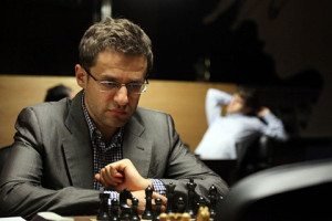 Levon Aronian during Round 3 9Photo: Chessbase)