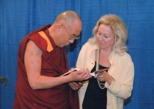 Ahnert with the Dalai Lama at Nova University in 2010