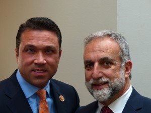 Rep. Michael Grimm (R-N.Y.-11), Republican Co-Chairman of the Congressional Armenian Caucus, with ANCA Chairman Ken Hachikian.
