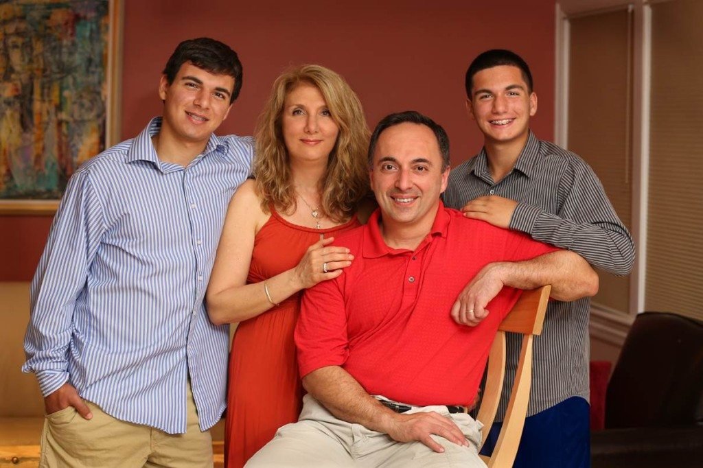 David Hamparian with his family