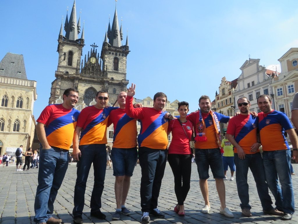 Armenian fans in Prague (Photo by Michael Graham)