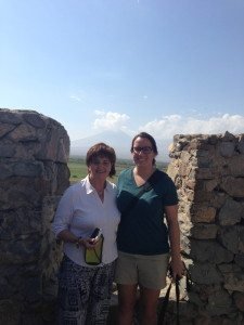 The author and Baroness Cox at Khor Virap.