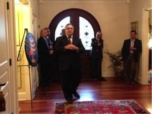 ANCA Executive Director Aram Hamparian speaks at an ANC of Illinois fundraiser at the home of Dr. Khachig and Lena Ishkhan on Oct. 6.