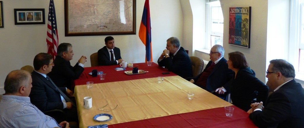 Kurdish and Armenian delegations at the ANCA office in Washington