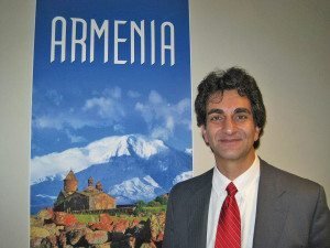 Karanian presented his latest book, Armenia and Karabakh: The Stone Garden Travel Guide. 