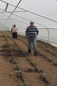 Members of an Oxfam-sponsored farmers’ cooperative in Haghtanak operate a greenhouse where they plant crop varieties and practice techniques to withstand climate change.  