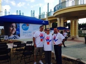 The ANC Florida team proudly displays the ANCA Telethon poster at the South Florida 99th Genocide Commemoration Walkathon.