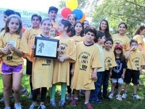 St. Stephen's Armenian Elementary School team at the second annual New England Walk of Life Walkathon in Watertown.