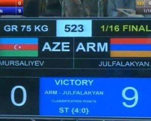 A snapshot of the final result (9-0) of Julfalakyan’s match again Azerbaijan’s Ervin Mursaliyev has been making the rounds in social media.