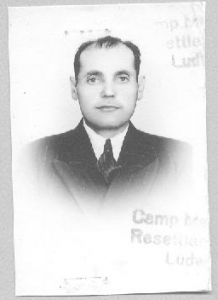 Suren Oganessian while at a Displaced Person’s Camp after World War II