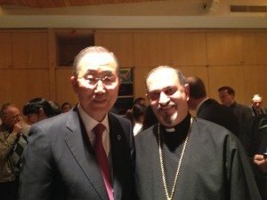 His Excellency Ban Ki-moon and Rev. Fr. Mesrob Lakissian