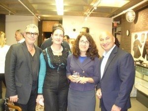 director Amalya Yeghoyan with ABN founder Jack Antounian and attendees
