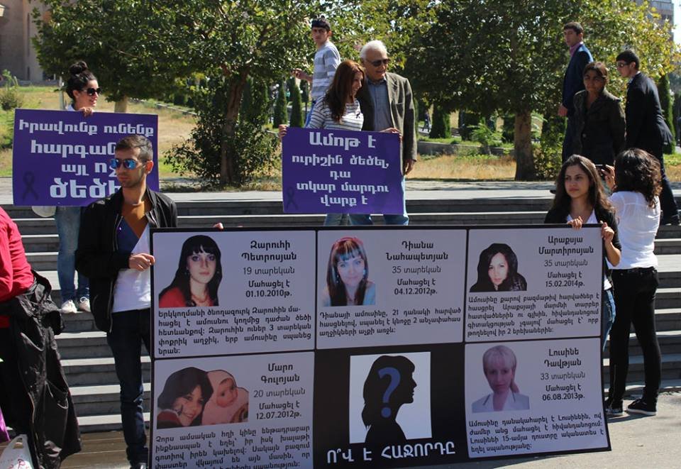 During the National Day observance, the Coalition moved from the abstract—simply naming victims—to displaying poster-size facial photos that allowed the public to realize that these victims were flesh-and-blood Armenian women.