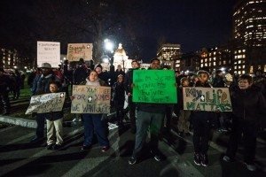 Protesters in Boston on Dec. 4 (photo by Aaron Spagnolo)