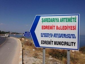 Sign in Armenian in the town of Edremit in Van (Photo by Khatchig Mouradian)