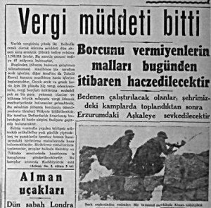 A newspaper headline announcing, 'The Tax Period Has Ended'