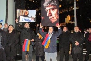 Supporters at the candlelight vigil in New York City, organized by the New York ARF ‘Armen Garo’ Gomideh