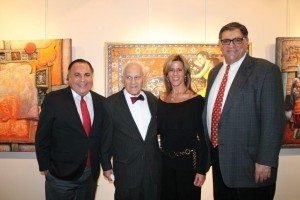 Der Manuelian with museum trustees Bob Khederian, Michele Kolligian, and Dan Dorian