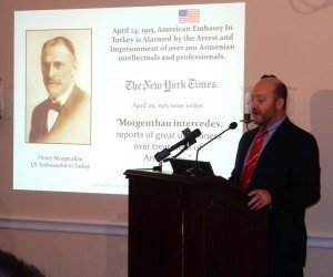 Near East Relief expert Maurice Kelechian during his presentation at the ANCA Capitol Hill Briefing on the Armenian Genocide and American philanthropy