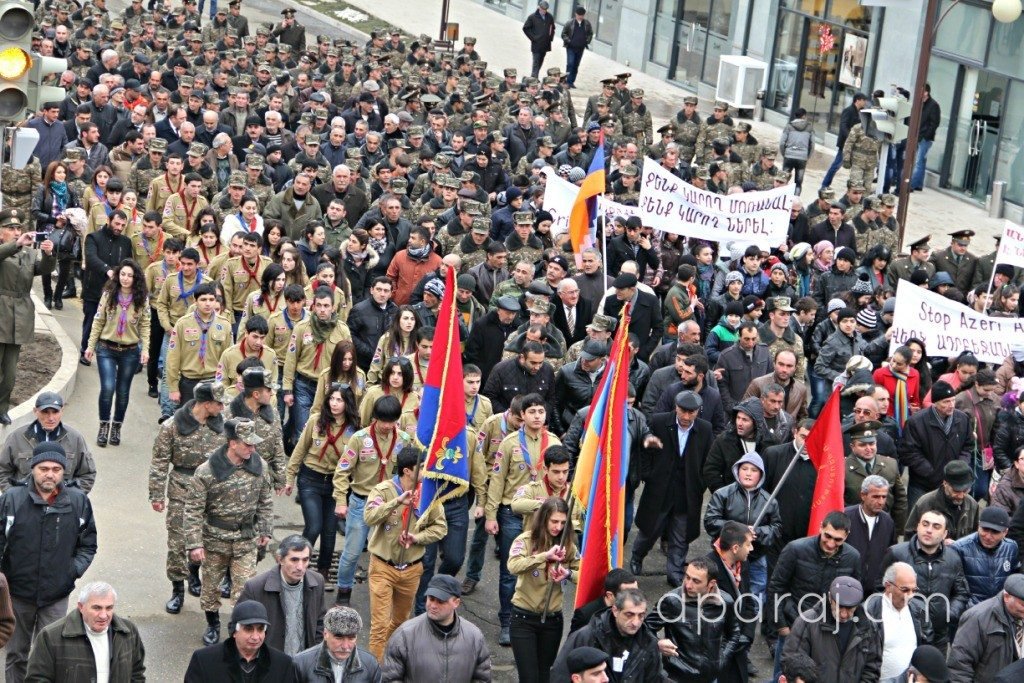 The 1988 anti-Armenian Sumgait pogroms are commemorated in Artsakh, with the participation of around 1,200 ARF-D members. (Photo: Aparaj.am)
