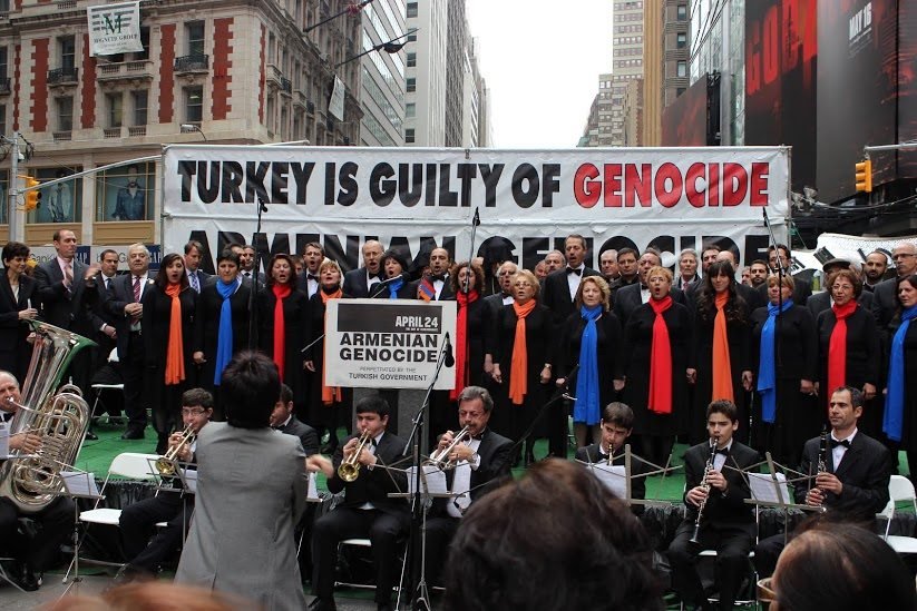 A scene from the 2014 commemoration in Times Square. 