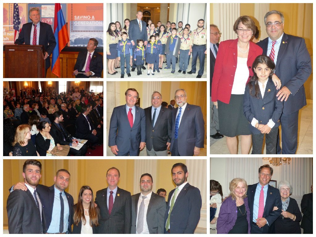 A collage of images from the Capitol Hill Armenian Genocide Centennial Observance