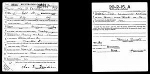 Ohan Der Davidian's registration papers in Worcester
