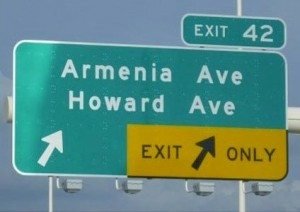 Sign leading you to mysterious Armenia Avenue in Tampa, Fla.