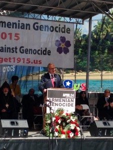 Senator Chuck Schumer speaking in support of Armenian Genocide recognition. (Photo: Taleen Babayan)