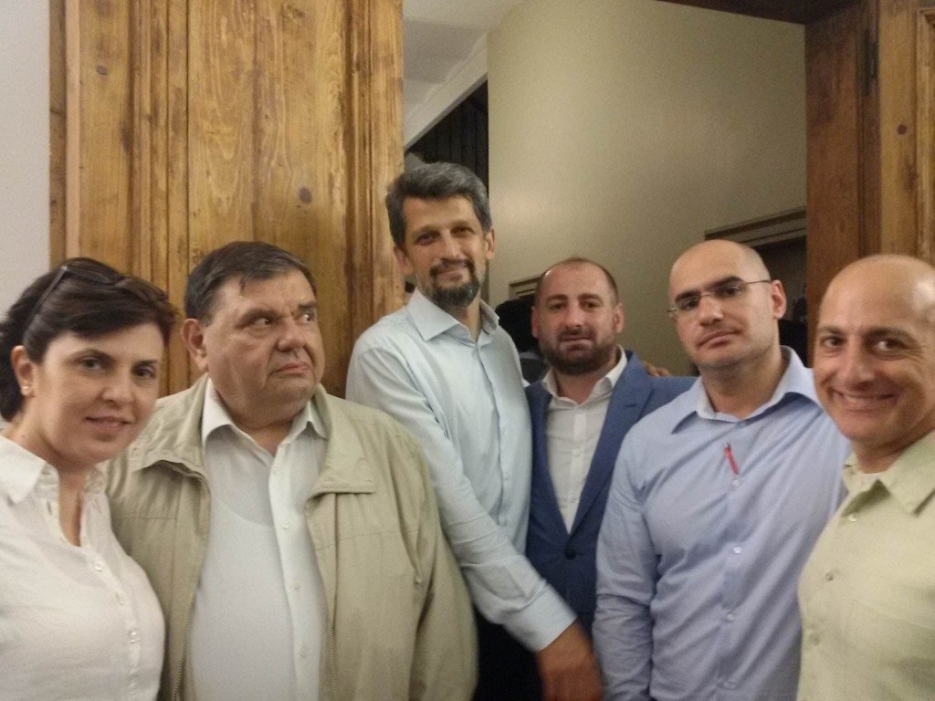 EAFJD delegation with Garo (Garabed) Paylan, newly elected Armenian member of the Turkish Parliament with the HDP