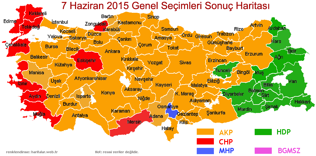 With HDP elected in all of the eastern and most of the southeastern provinces, the Turkish people have now lost contact and borders with Georgia, Armenia, Iran, Iraq, and half of Syria.