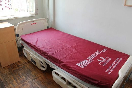 One of the donated hospital beds