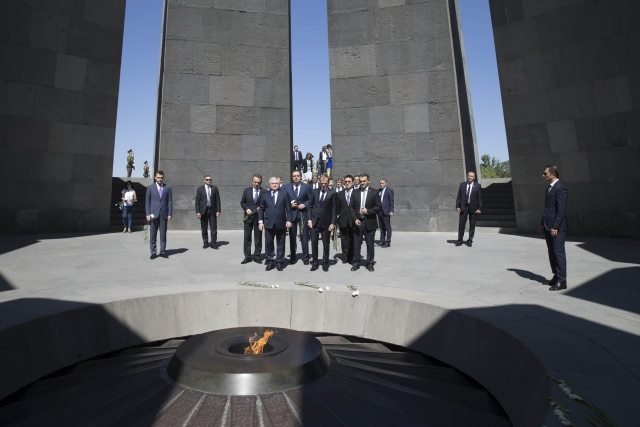 Tusk expressed his gratitude for a second opportunity to visit the Tsitsernakaberd Armenian Genocide Memorial
