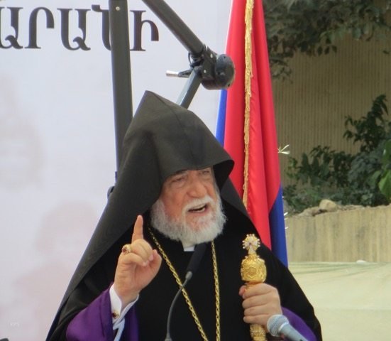 His Holiness Aram I Catholicos of the Great House of Cilicia, speaking at the opening of the Museum of the Orphanage, in Byblos, Lebanon, July 18