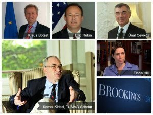 Moderators and speakers at a Brookings event titled, ‘Considerations and Constraints for U.S., EU, and Turkish Engagement in the South Caucasus’