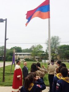 Raising of the flag