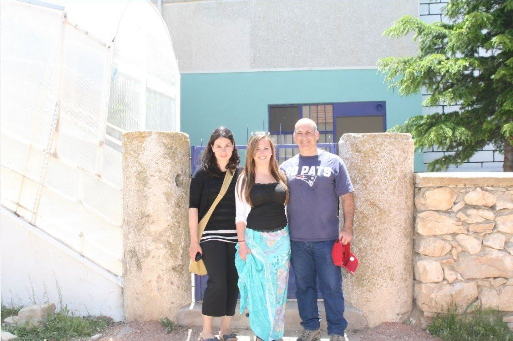 Nayiri Arzoumanian, Sarah Aghjayan, and the author in Burunkishla, May 2013 (Photo: Khatchig Mouradian)