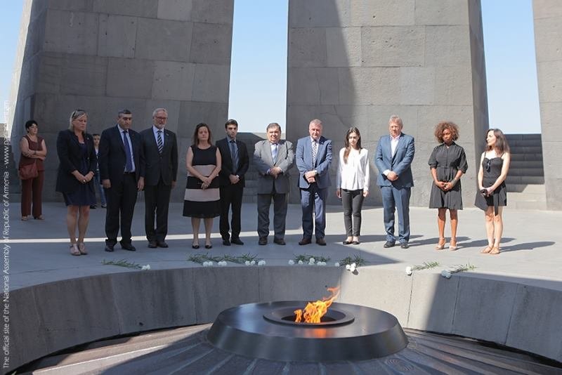 The Parliamentary delegation at the Armenian Genocide Memorial 