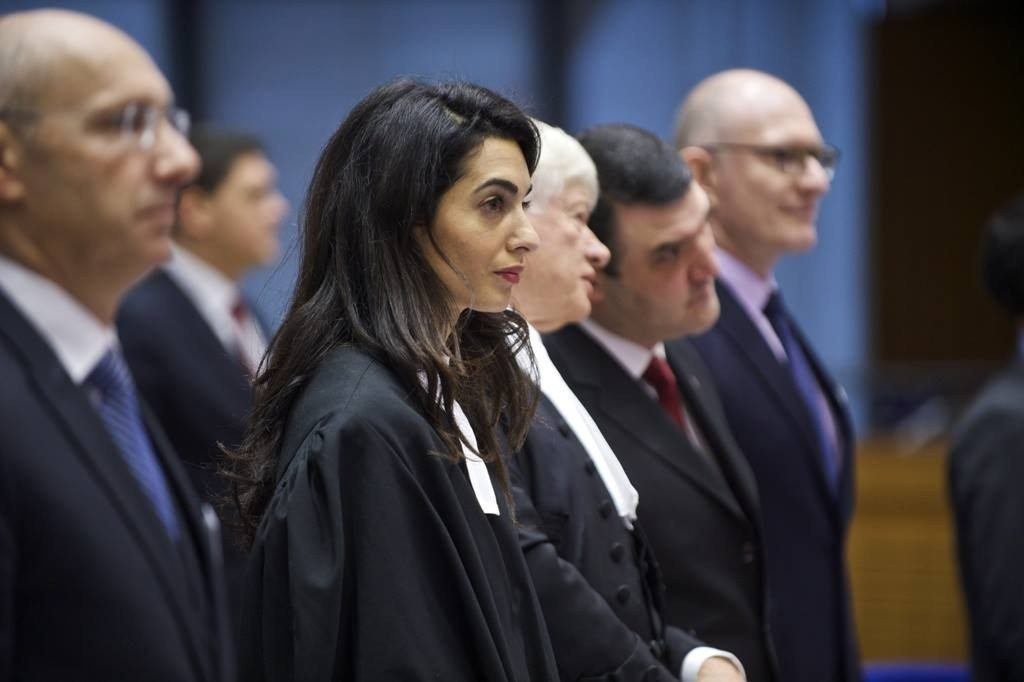 Attorney Amal Clooney (L) criticized Turkey’s track record on violations of freedom of expression, calling it ‘disgraceful.’