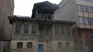 A house that has been dug up for 'Armenian gold' in the old Armenian district of Bilecik