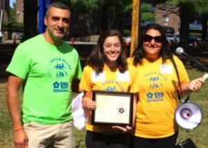 For the second consecutive year, Nairi Krafian raised the most funds as an individual walk participant (Photo: ABMDR)