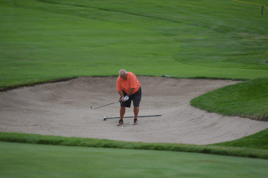 Sarkis Shahinian in a sand Trap
