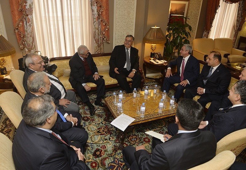 A delegation of representatives of the ARF and ANCA met with President Serge Sarkisian on Sept. 30 